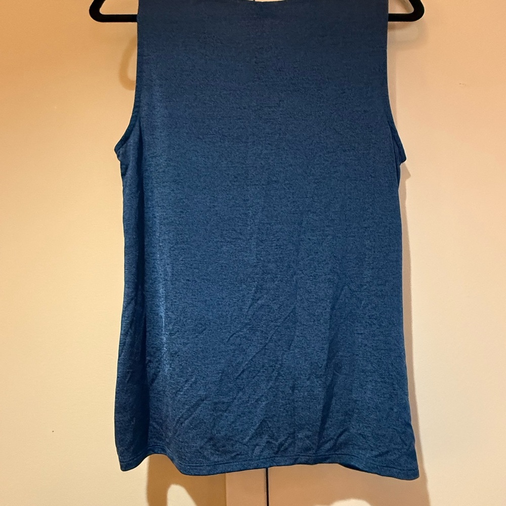 NWOT Apt. 9 Blue Sleeveless Tie Front Tank Top - Picture 4 of 4